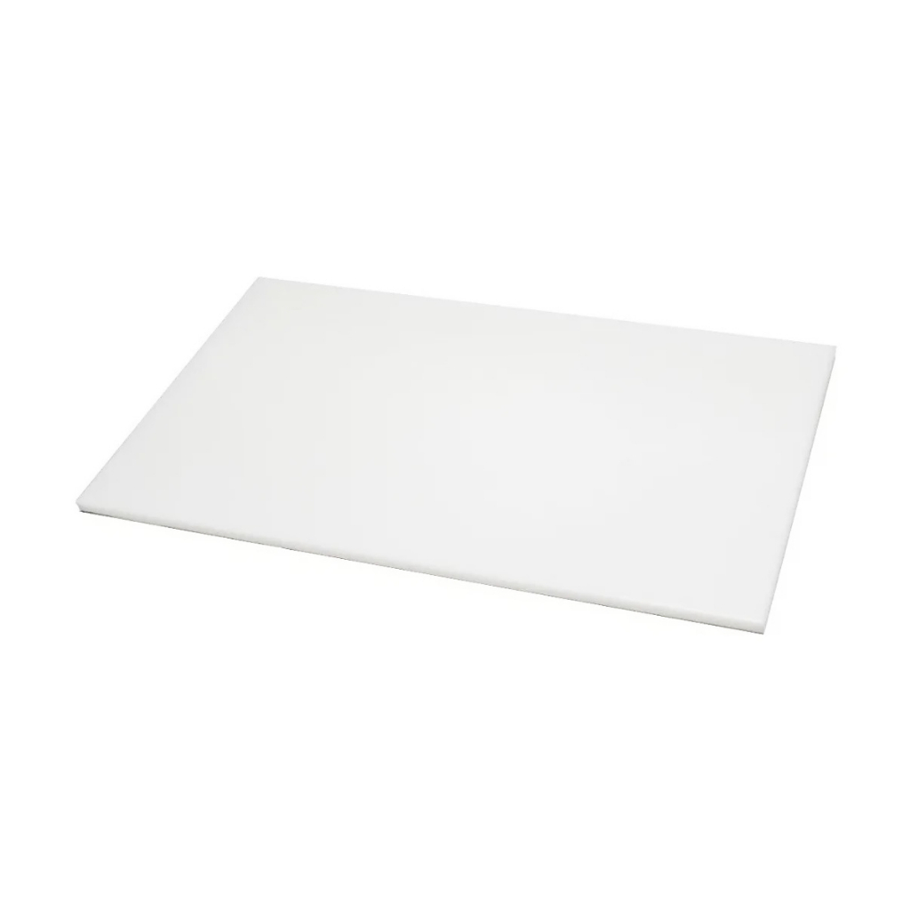 Tábua de corte Profissional Branca Polietileno Carnes Legumes Verduras 60X40 6mm