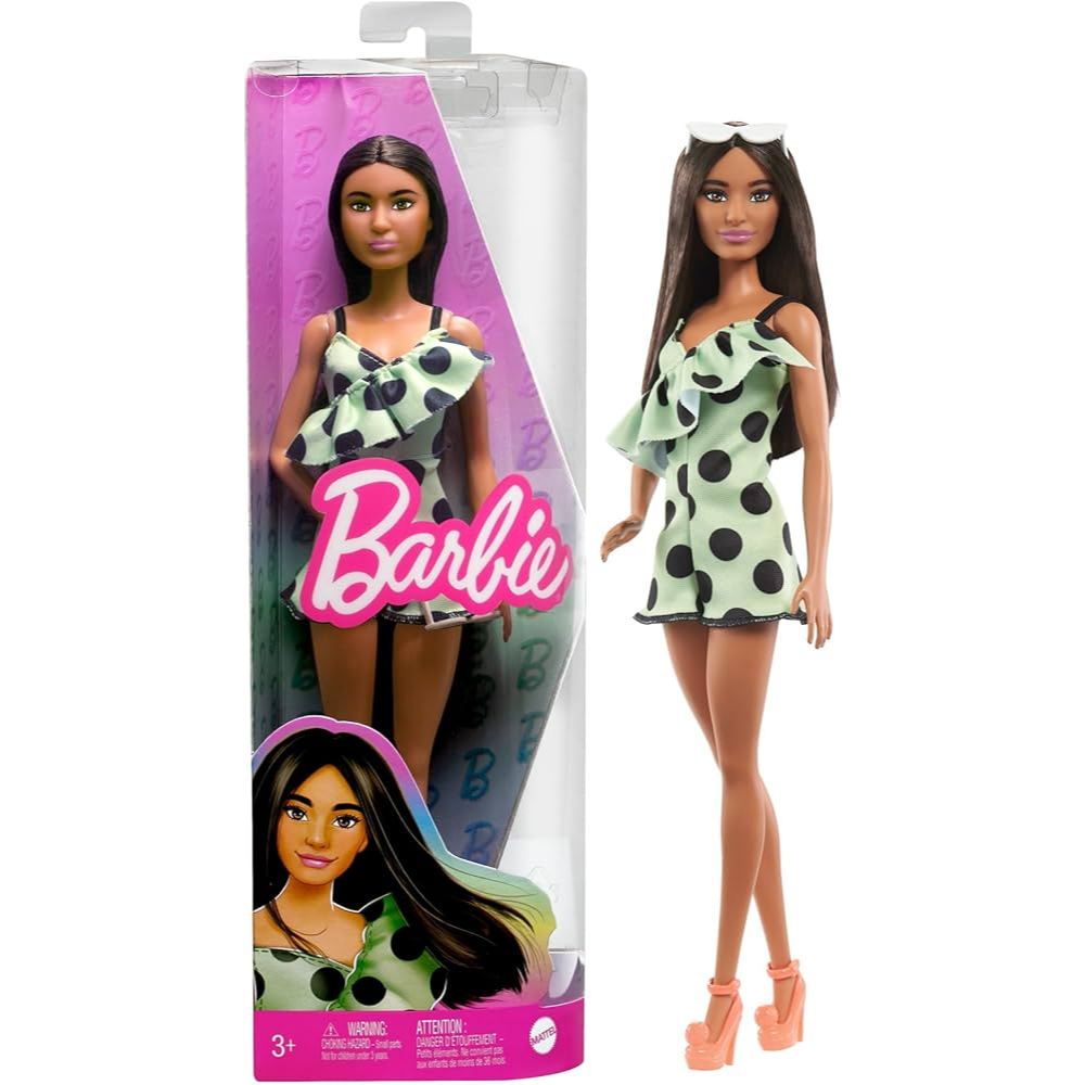 Boneca Barbie Fashionistas Morena Macacão Verde 200 Mattel