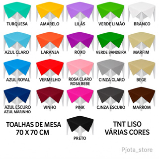 Kit Toalhas de Mesa TNT 70x70cm Descartável – Festa, Buffet, Cobre Mancha, Decoração em Oferta na Shopee