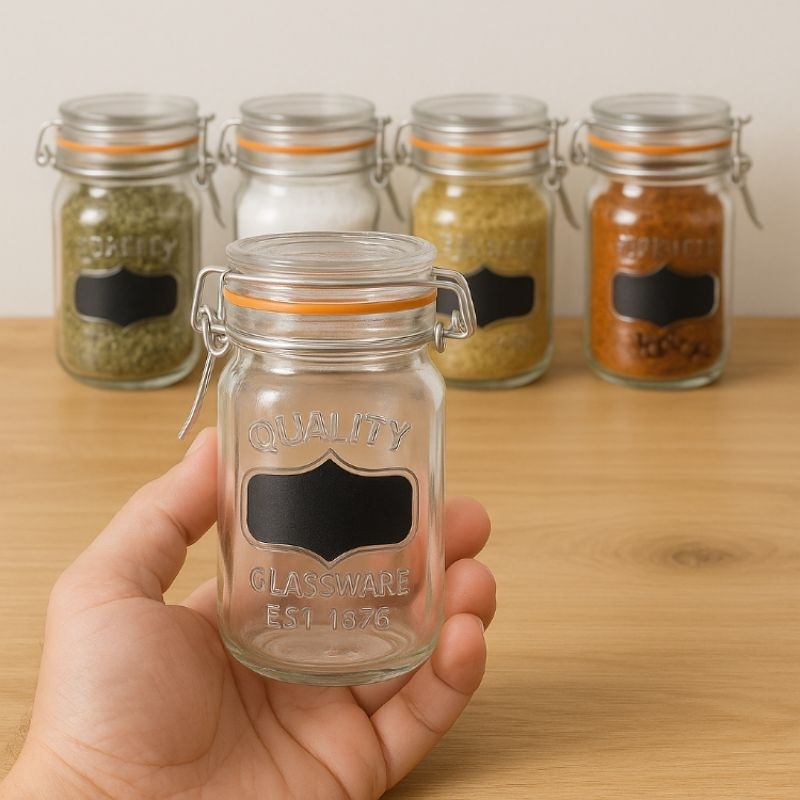 Mini Pote Hermético Vidro 160ml condimentos