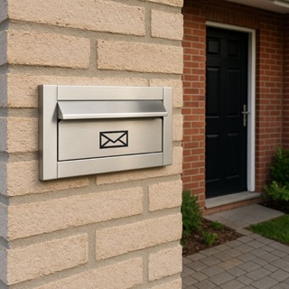 Caixa de Correio Inox carta design moderno para muro ,parede de embutir em Oferta na Shopee