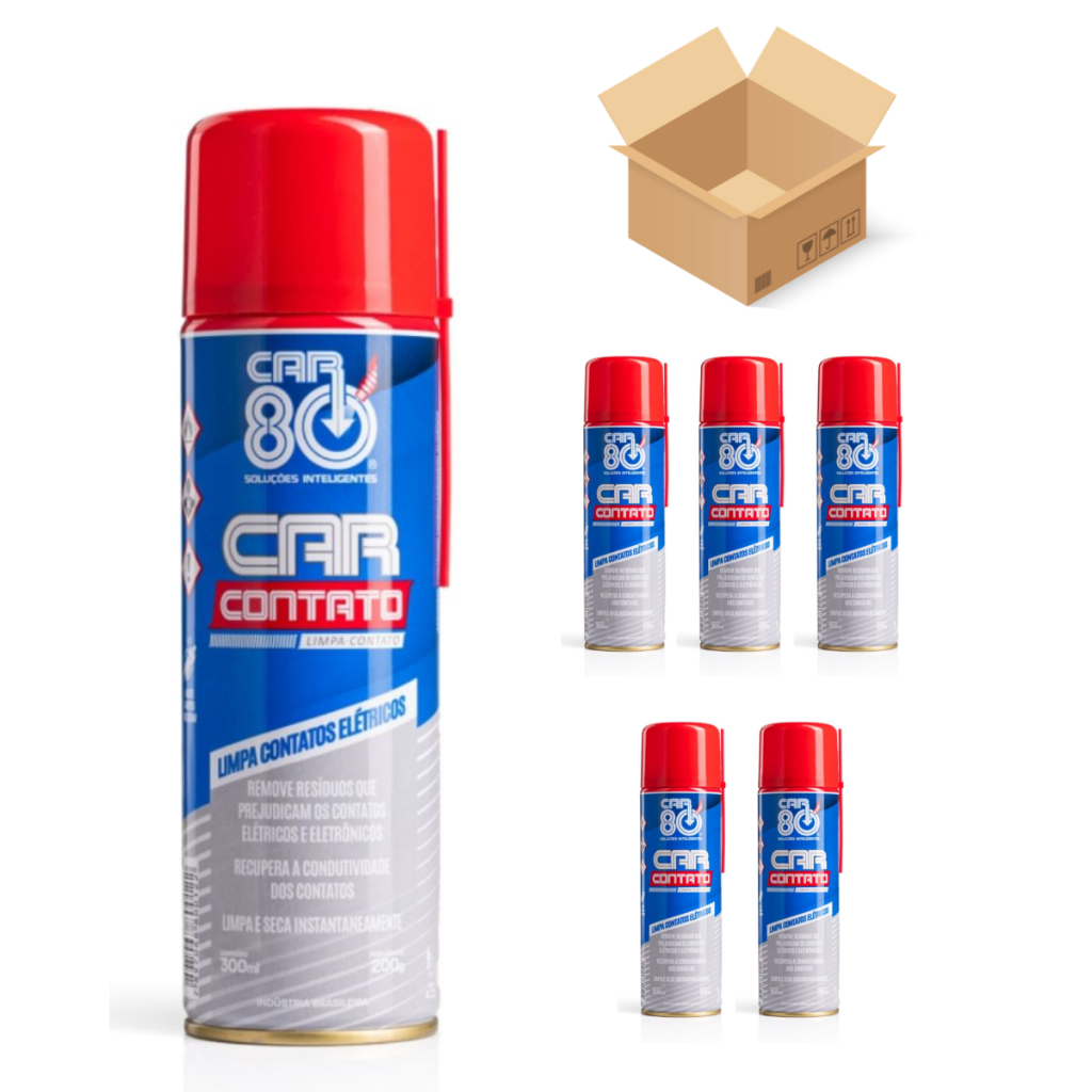 Kit 6 Limpa Contato Elétrico Car 80 Spray 300ml - Atacado Técnico Oficina Eletrônica em Oferta na Shopee