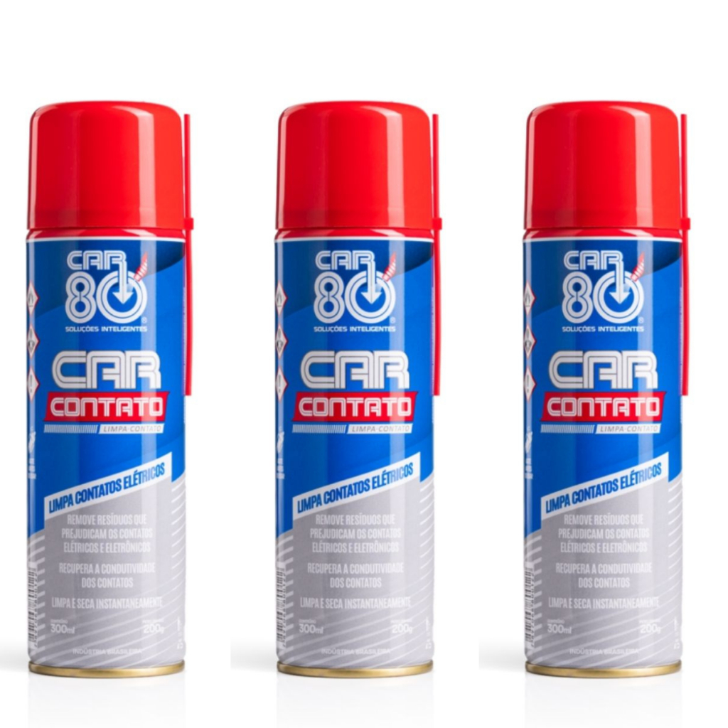 Kit 3 Limpa Contato Elétrico Car 80 Spray 300ml - Econômico Manutenção Eletrônicos em Oferta na Shopee