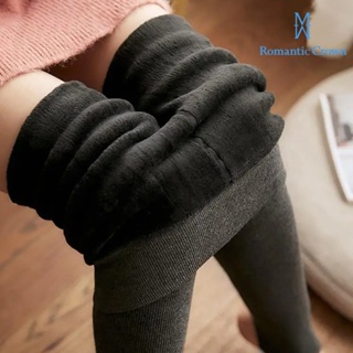 ROMANTIC CROWN Calça Legging Térmica Feminina de Algodão Forrada com Pelúcia Cintura Alta para Inverno em Oferta na Shopee
