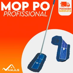 Conjunto Mop Pó Euro Bralimpia tamanhos a escolher 40cm - 60cm Original bralimpia
