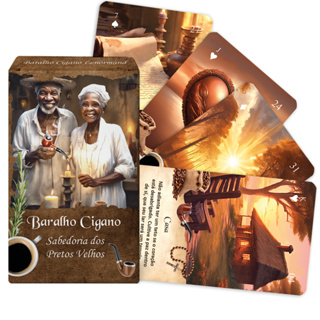 Baralho Cigano Conselhos de Preto Velho Ed. Português, Tarot Lenormand, Plastificado em Oferta na Shopee