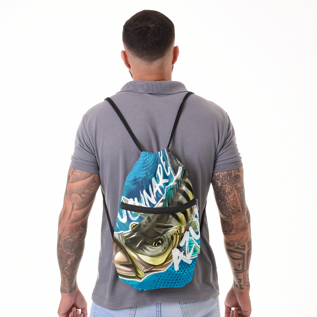 Mochila Saco Coyote® Pesca Reforçada com Alça de Corda para Pescaria e Esportes