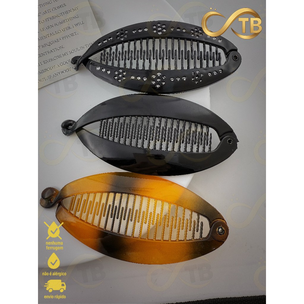 TB Colar Presilhas Tipo Banana leves e resistentes Zircônia Elegância e Praticidade para o Dia a Dia em Oferta na Shopee