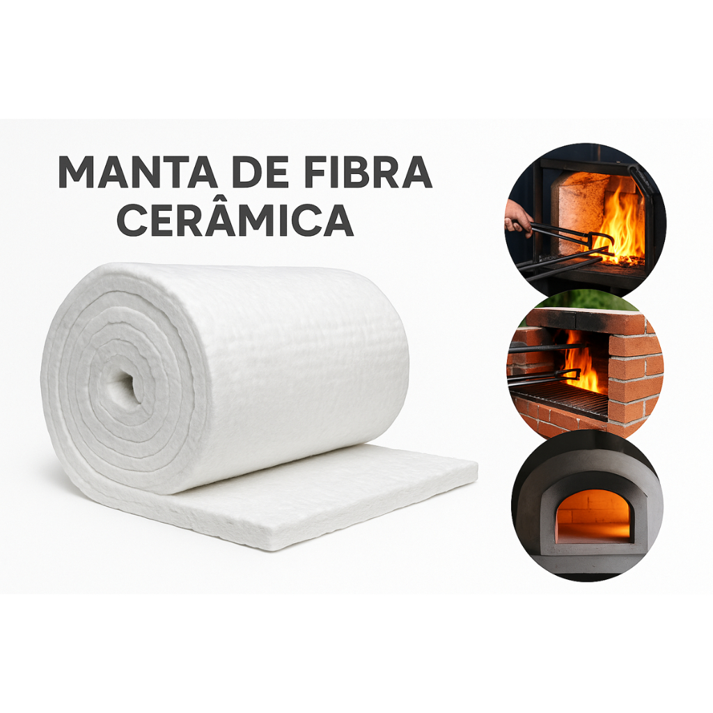 Manta P/ Forja Fibra Cerâmica 1670 X 610 X 25 Mm 1260 Graus