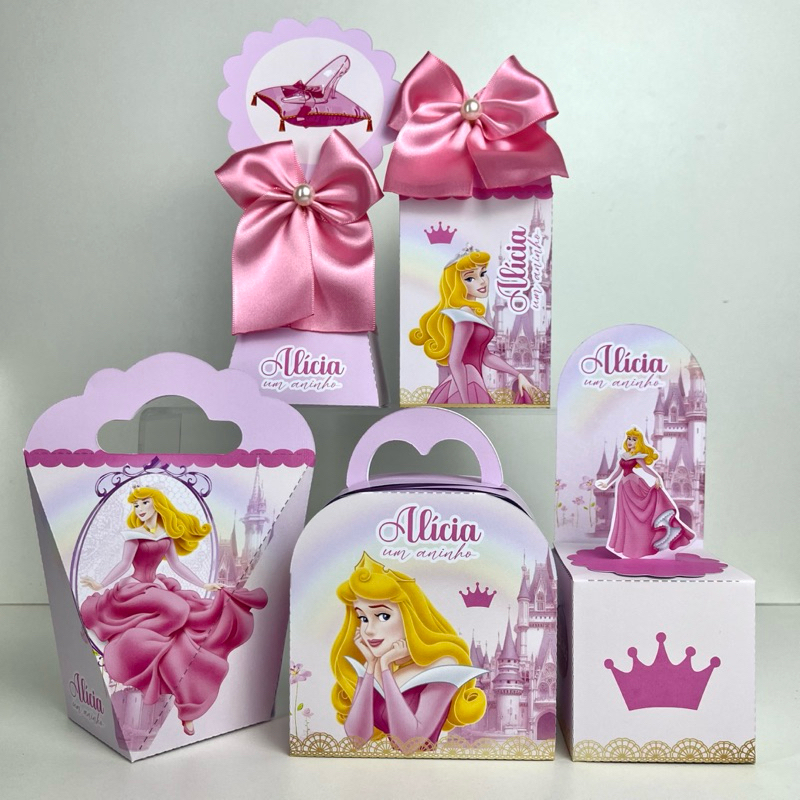 Caixinhas Personalizadas Aurora Bela Adormecida - Lembrancinhas Festa Infantil
