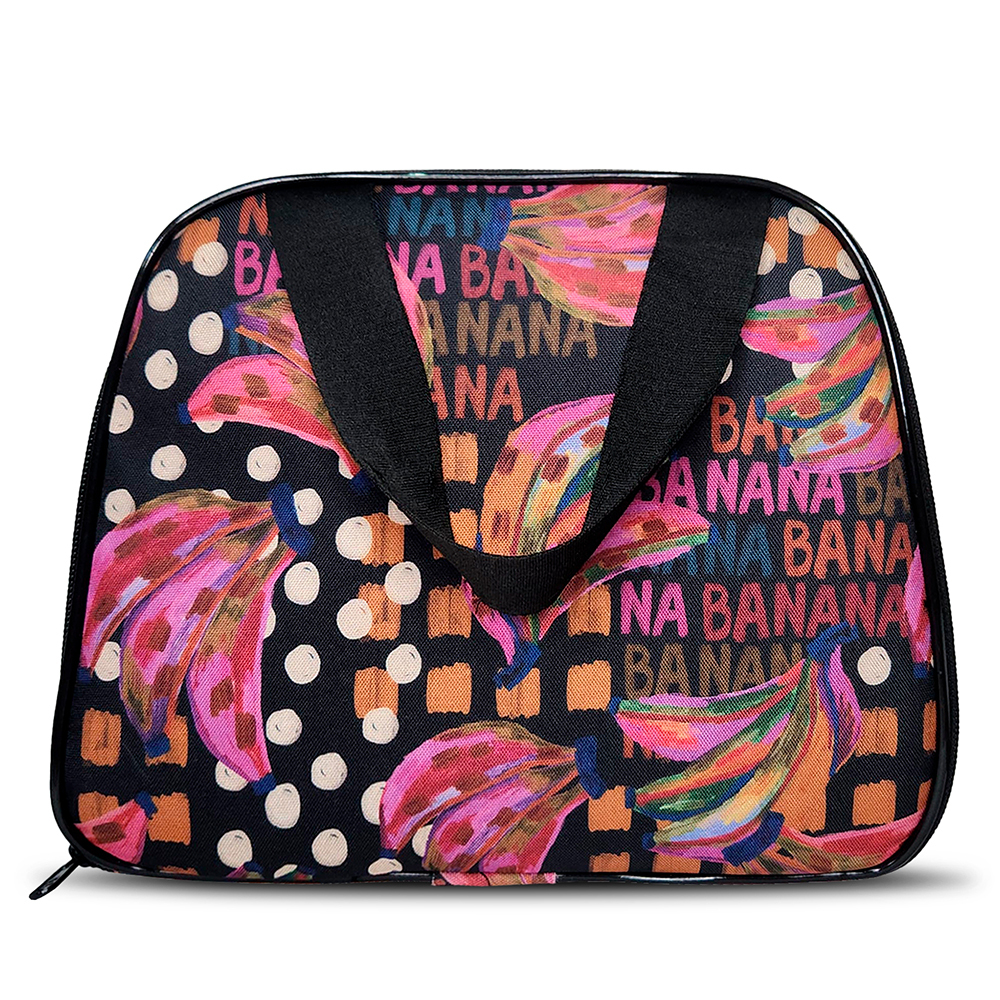 Bolsa Lancheira Porta Objetos Com Alça Hand Bag Média Portátil Estampada
