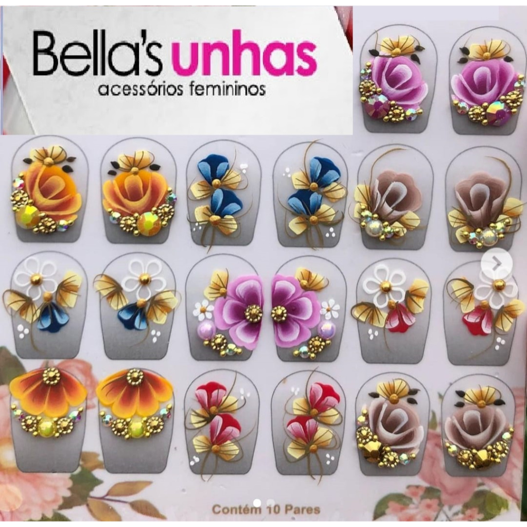 5 cartelão luxo cartelas de adesivos artesanais para unhas jóias strass pedrarias cartelão com 20