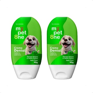 Kit 2 Creme Dental Menta para Cães e Gatos Mypetone - 90g em Oferta na Shopee