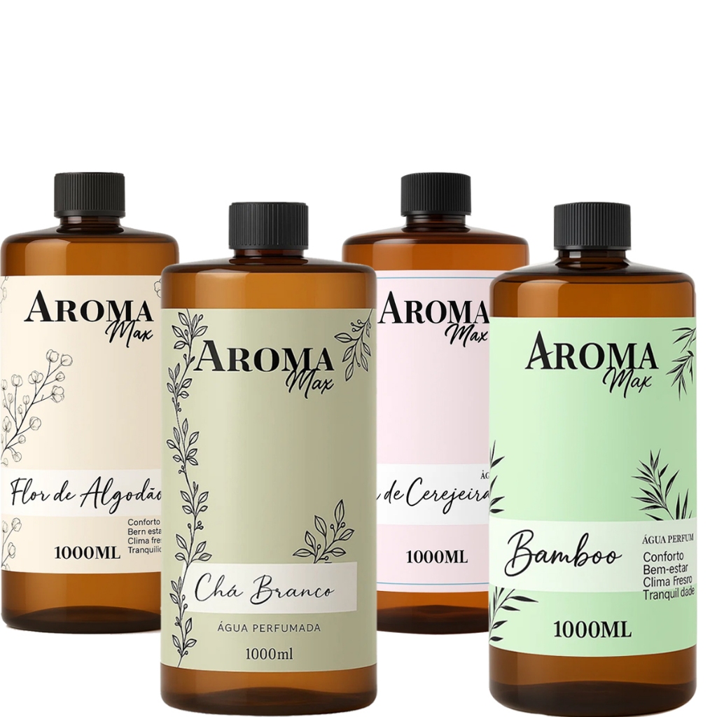 Água Perfumada 1000ml p/ Lençóis, Roupas e Tecidos + Borrifador Aroma Max em Oferta na Shopee