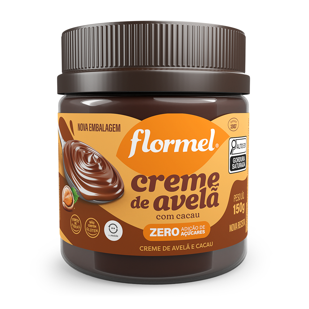 Creme de Avelã com Cacau Flormel Zero Açúcar 150g em Oferta na Shopee
