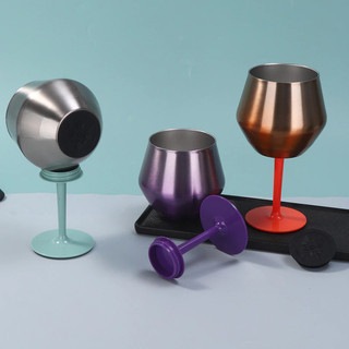 Taça Copo Térmico De Aço Inoxidável 2 Em 1 Para Gin Vinho Drink Café 14oz