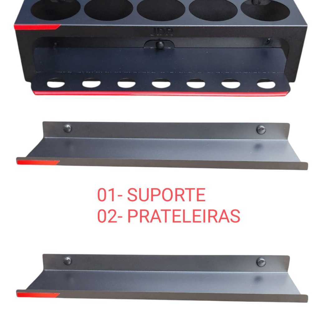 Suporte Prateleira Organizador Estética Automotiva - Pota Pinceis Porta Frascos Prateleira