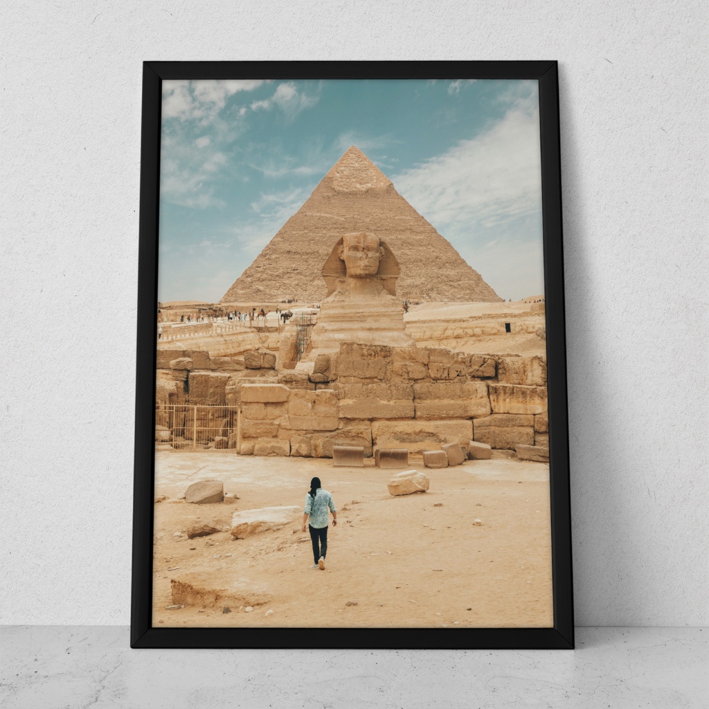 Quadro Decorativo Placa 80x60 mdf alta resolução full hd ABSTRATO HOMEM NO EGITO sala quarto escritório