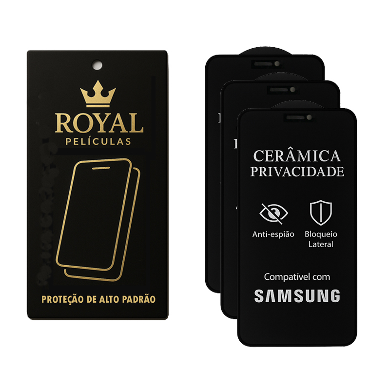Kit 3 Películas para Samsung  Cerâmica com Privacidade em Oferta na Shopee