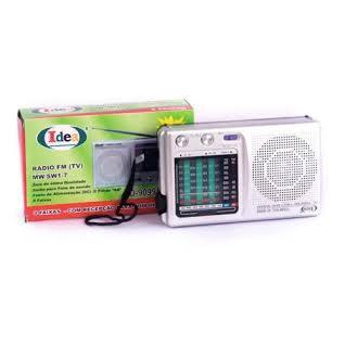 Rádio Portátil Am/fm Recepção Para Som De Tv Idea Id-9099