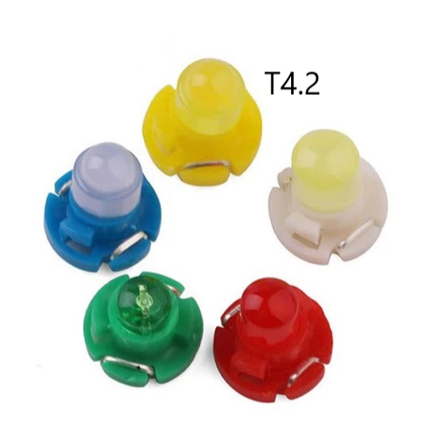 kit Lâmpada Led T4.2 COB de Led Pinguinho Esmagadinha soquete T4.2 carro morro automotivo em Oferta na Shopee