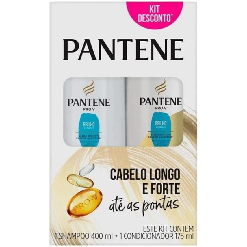 Pantene Brilho Extremo Shampoo 400ml + Condicionador 175ml em Oferta na Shopee