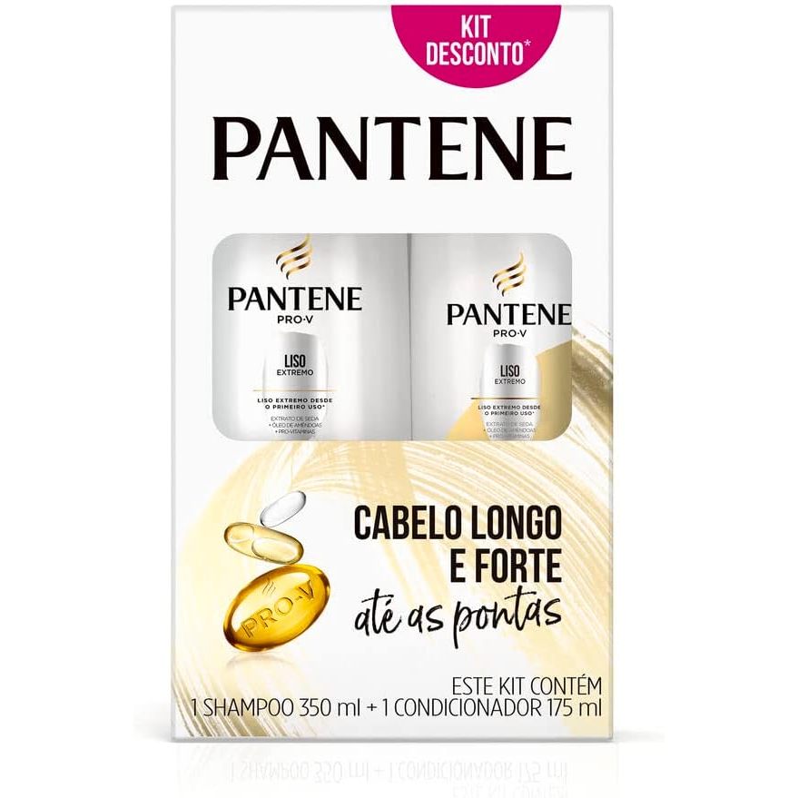 Kit Pantene Liso Extremo Shampoo 350ml + Condicionador 175ml