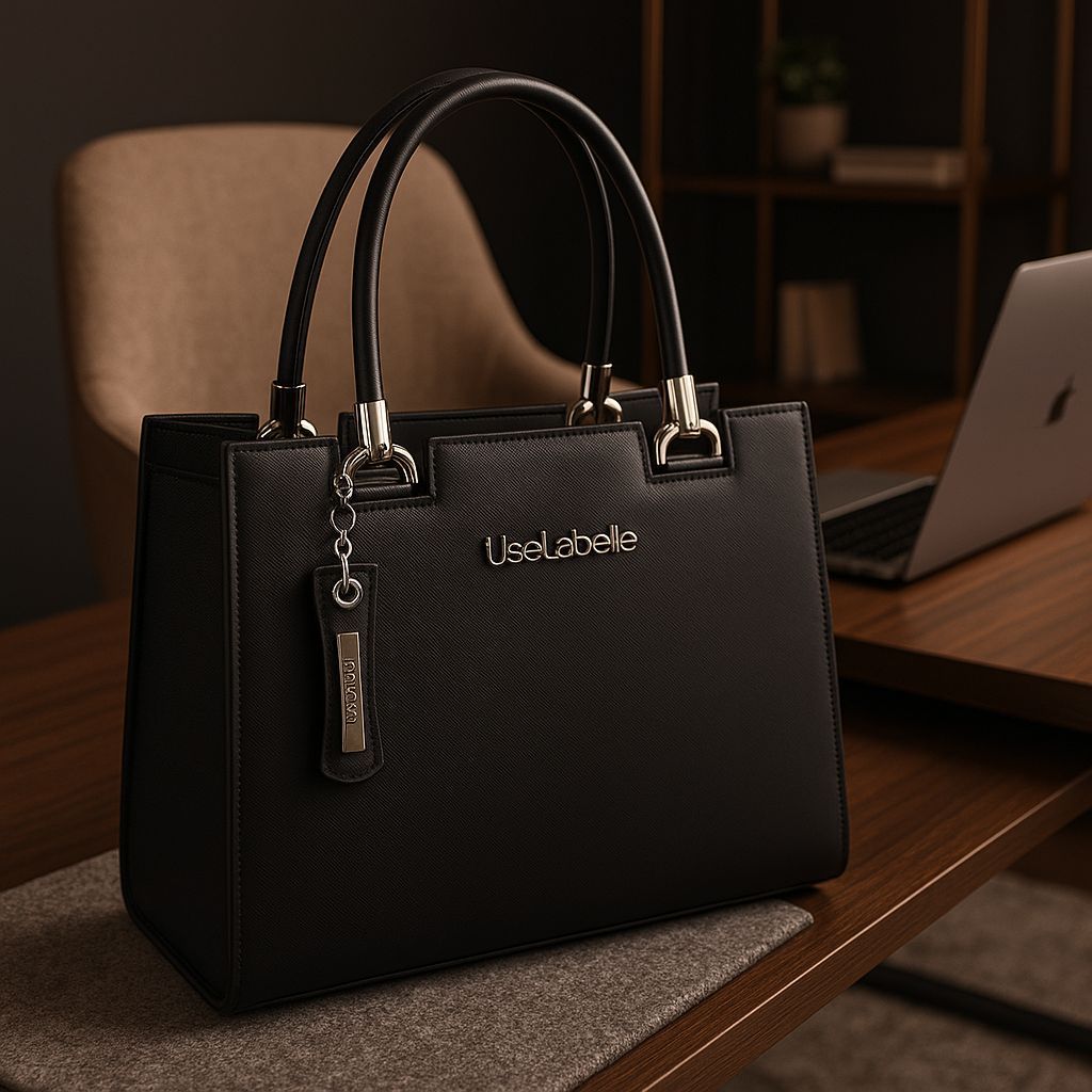 Bolsa Preta Feminina Executiva para Trabalho Reuniões Network Pasta com Alça de Ombro em Oferta na Shopee