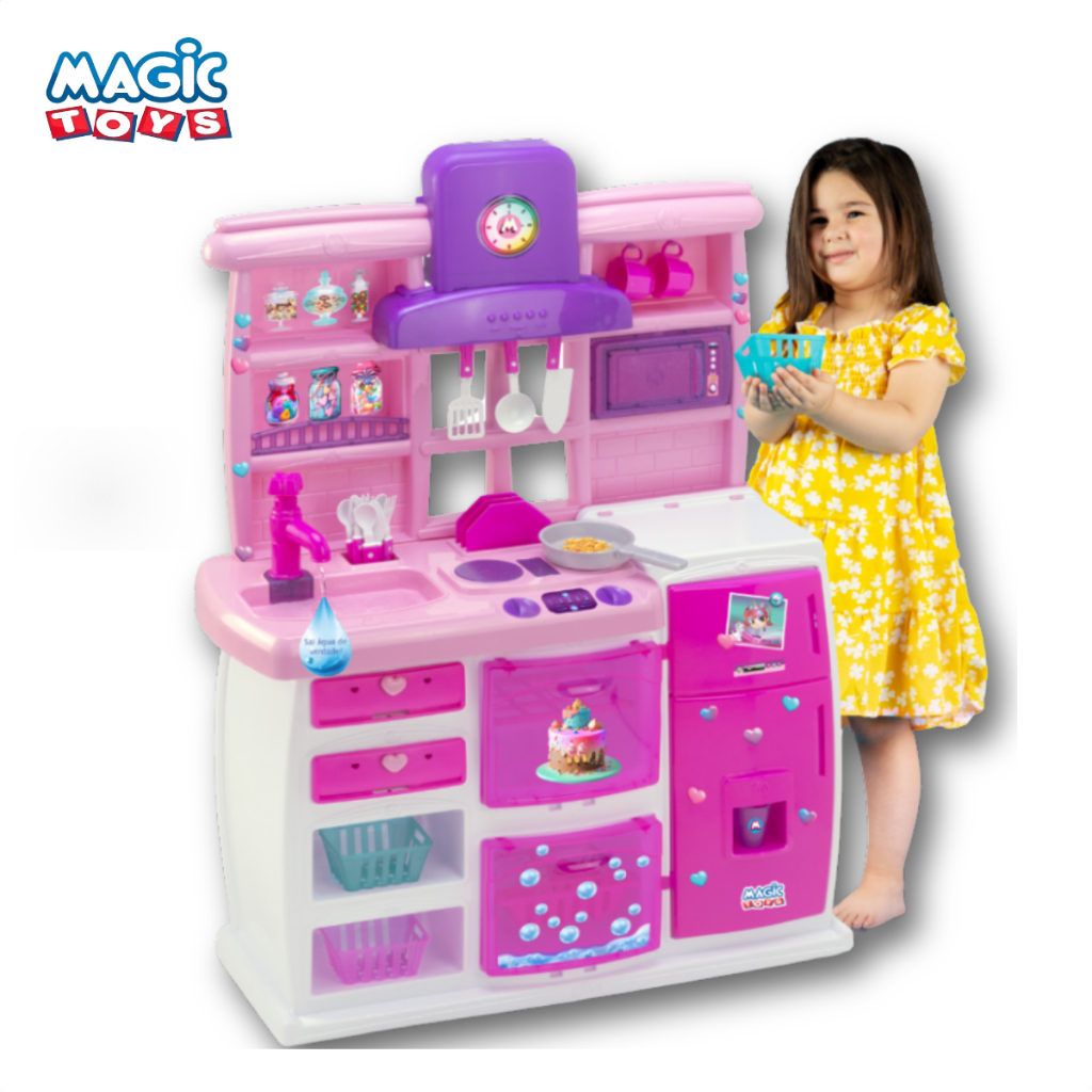 Cozinha Brinquedo Infantil Master Magic Completa Forno Geladeira Água e Acessórios em Oferta na Shopee