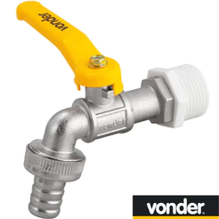 Torneira Esfera Jardim Quintal Tanque 1/2 Metalica 1/4 volta VONDER