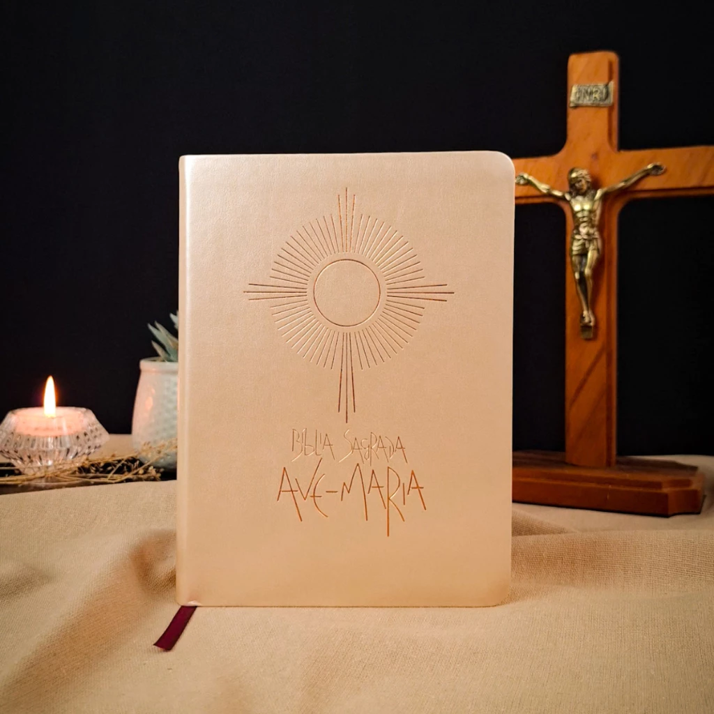 Bíblia Sagrada Frei Gilson Capa Eucaristia Editora Ave Maria