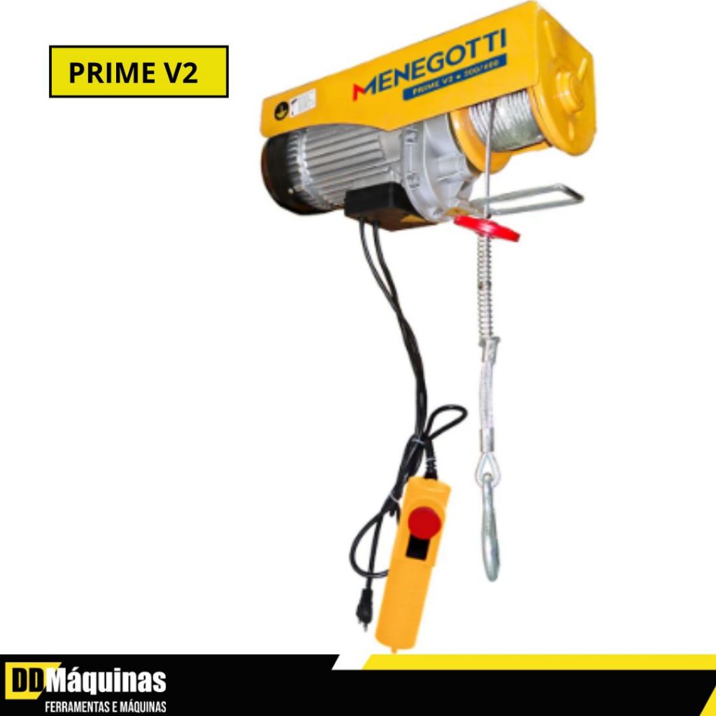 Guincho de Coluna Elétrico Prime V2 300/600 kg 110V 60Hz - Menegotti em Oferta na Shopee