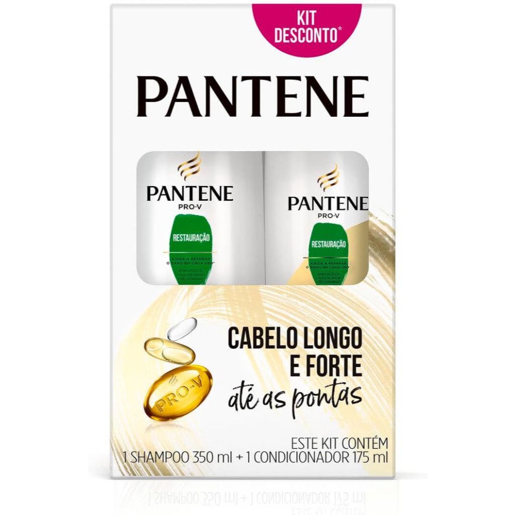 Shampoo Pantene Restauração 350ml + Condicionador 175ml em Oferta na Shopee