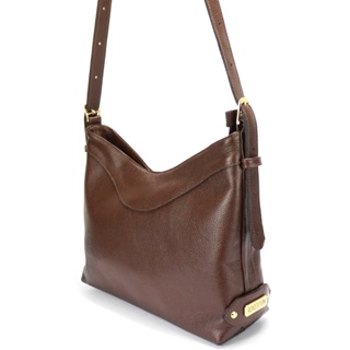 Bolsa de Ombro e Transversal em Couro Legitimo Marrom Café Média Espaçosa Road Seven em Oferta na Shopee
