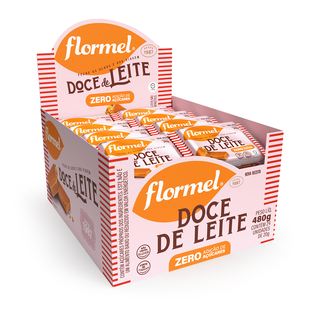 Doce de Leite Tablete Flormel Zero Açúcar- Caixa com 24 Unidades em Oferta na Shopee