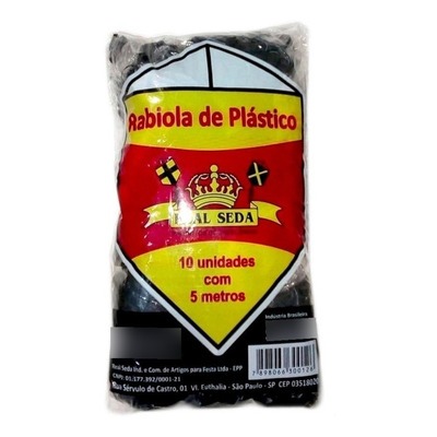 Rabiola Plástica Preta - Real Seda em Oferta na Shopee