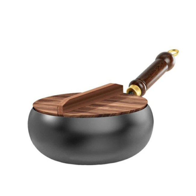 Frigideira Wok Ferro Fundido Rústica 28cm - Sabor e Design na Mesa