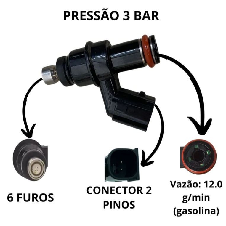 Bico Injeção Injetor Lead 110 2010 Até 2011 6 Furos — imagem 2 de 2
