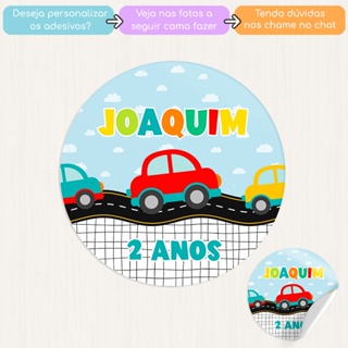 CARRINHOS - ADESIVOS PARA LEMBRANCINHAS DE ANIVERSÁRIOS - ARTIGOS PARA FESTA - BATIZADO em Oferta na Shopee