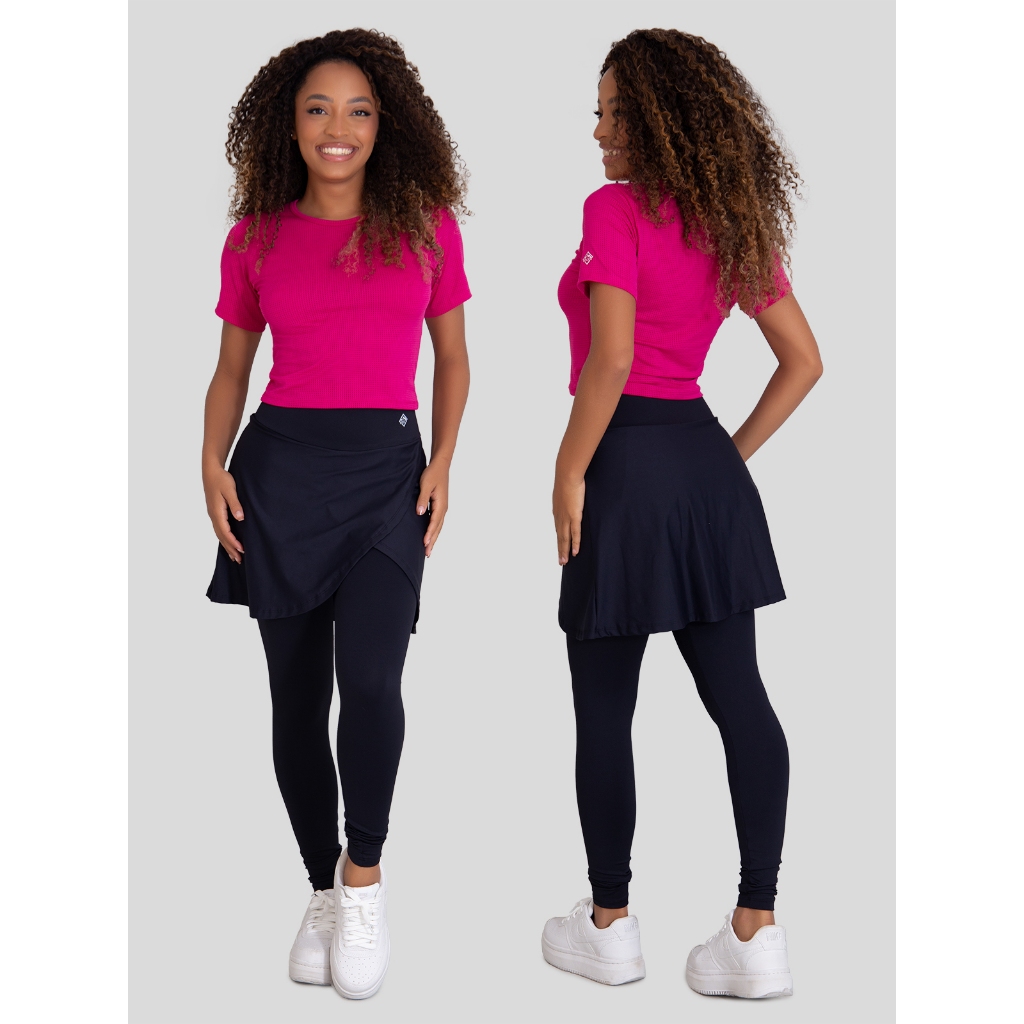 Calça Legging Saia de Poliamida Moda Feminina e Evangelica Fitness em Oferta na Shopee