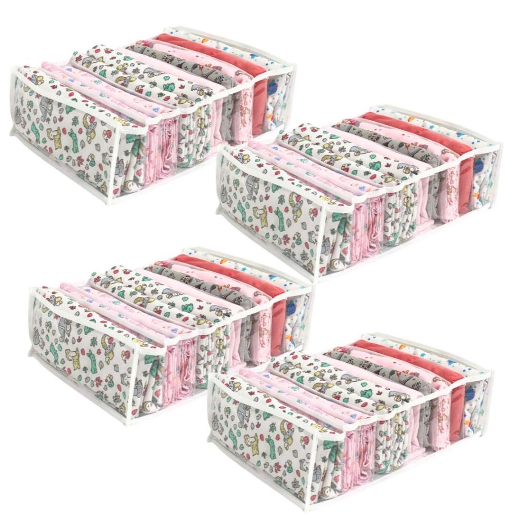 4 Colmeias Organizadoras G para Camisetas 10x25x35cm - Colmeia Organizadora Premium