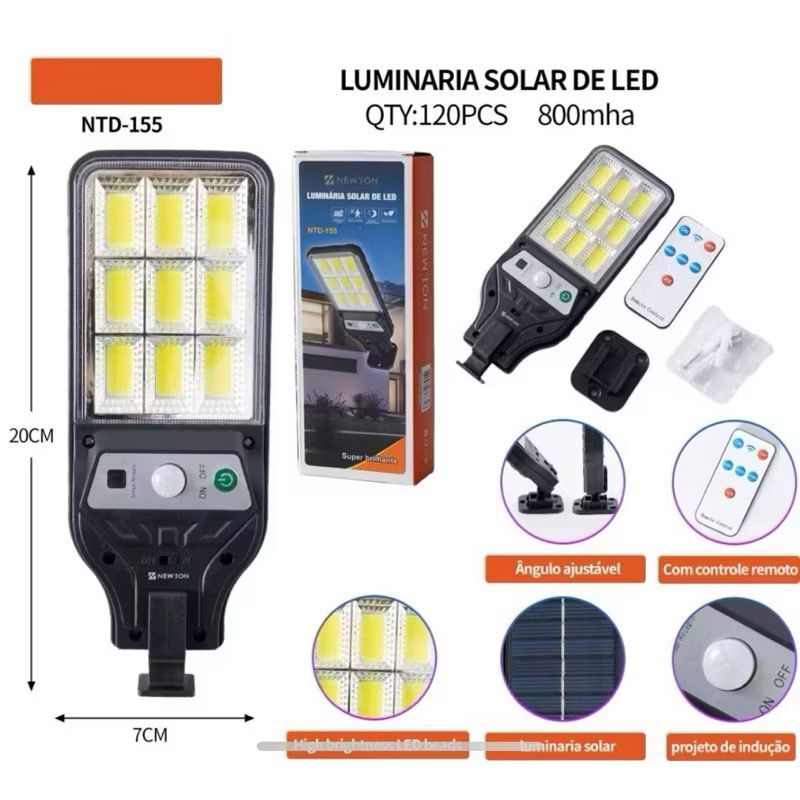 Mini Luminária 21W Poste  Solar Alta Potencia Econômica（Nova energia energia solar）