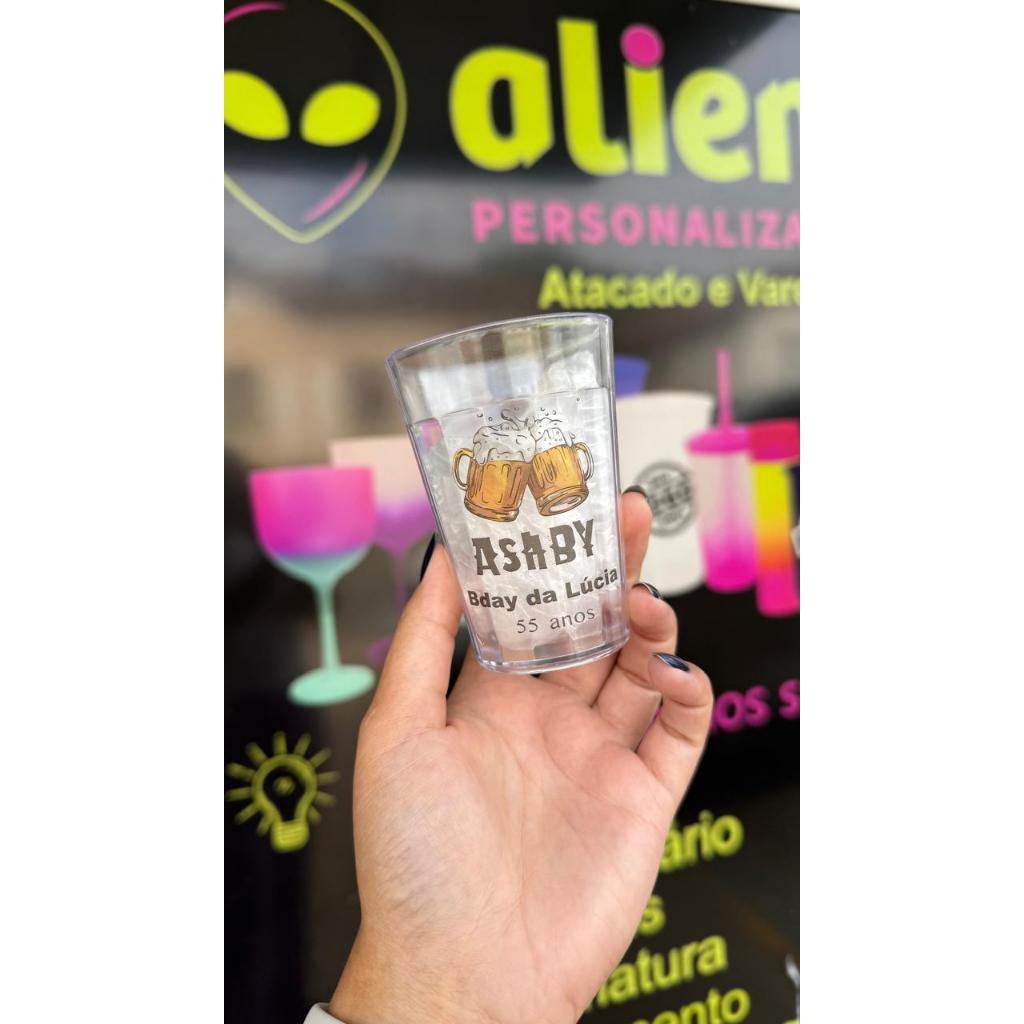 50/60 Copos Americano/lagoinha Personalizado De Acrílico em Oferta na Shopee