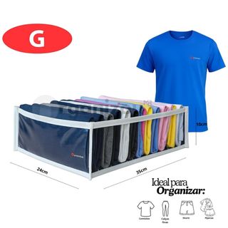 Colmeia Organizador de Guarda Roupa "tamanho G" Kit Com 10 Peças - Ideal para camisetas e similares