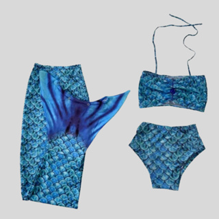 Fantasia Biquíni Cauda de Sereia Infantil Biquíni + Cauda Carnaval em Oferta na Shopee
