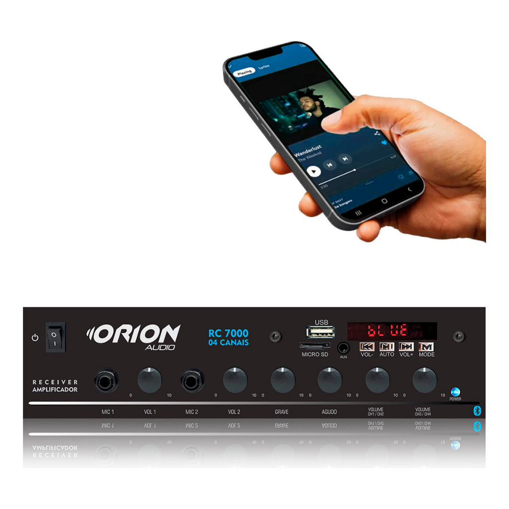 Amplificador Som Ambiente 500 Watts 4 Canais Orion Rc7000bt em Oferta na Shopee