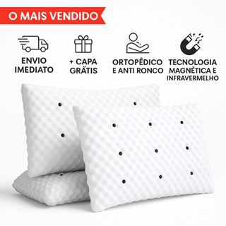 Kit 2 Travesseiros Magnéticos ORTOPÉDICOS anti ronco alívio da dor em Oferta na Shopee
