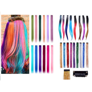 Mechas de Cabelo Aplique TicTac Coloridas Gliter, Degrade, Fácil de colocar em Oferta na Shopee
