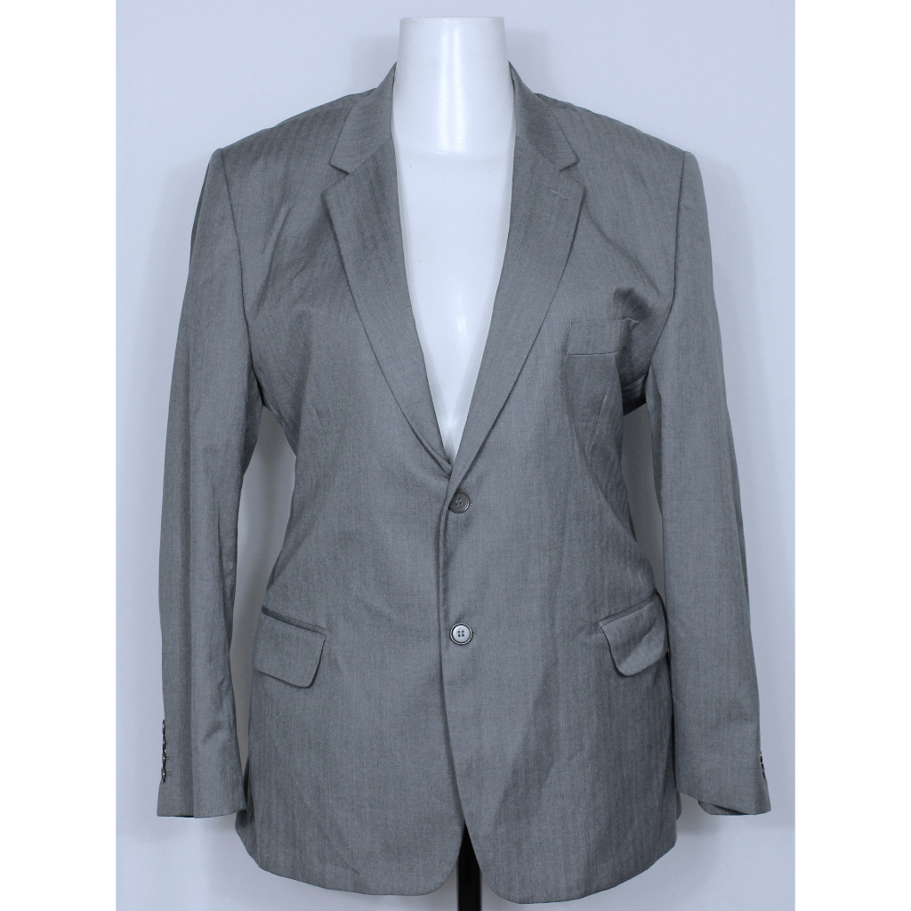 Blazer social alfaiataria masculina cinza Vila Romana - Tamanho 56M - Ref. 3891 (brechó)