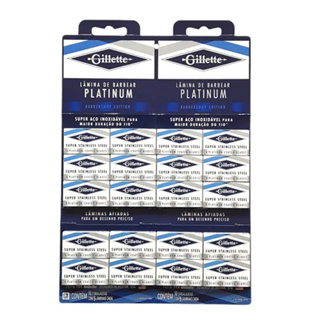 Lâmina De Barbear Gillette Platinum 100 Lâminas em Oferta na Shopee